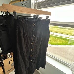 Black button up skirt
